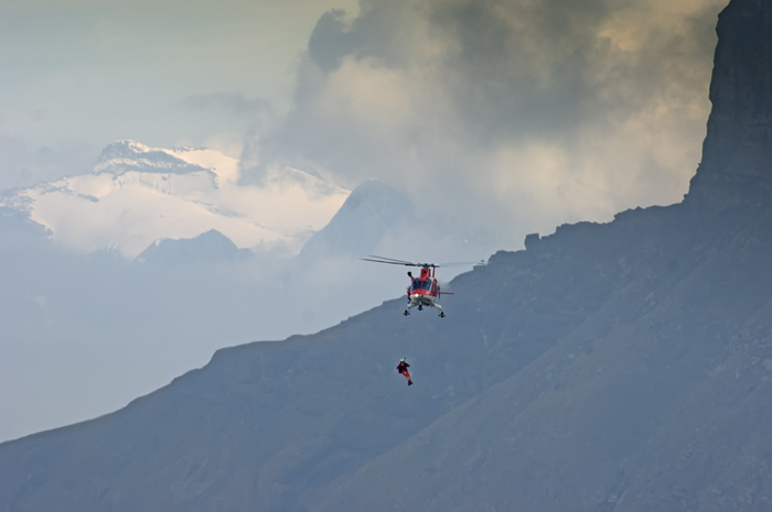 Rega an der Fliegerdemonstration Axalp 2007