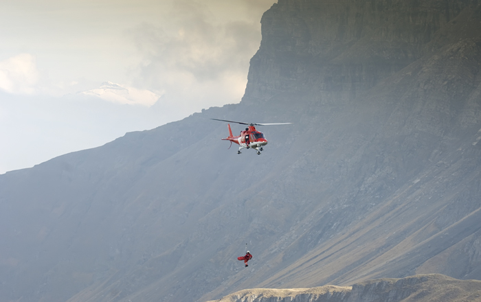 Rega an der Fliegerdemonstration Axalp 2007