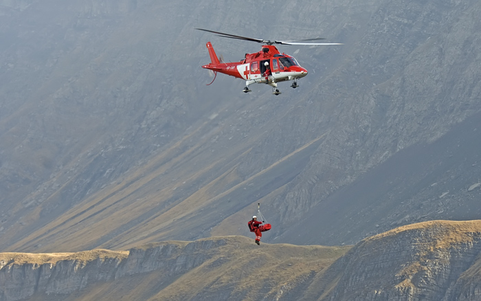 Rega an der Fliegerdemonstration Axalp 2007