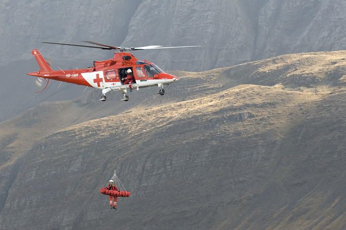 Rega an der Fliegerdemonstration Axalp 2007