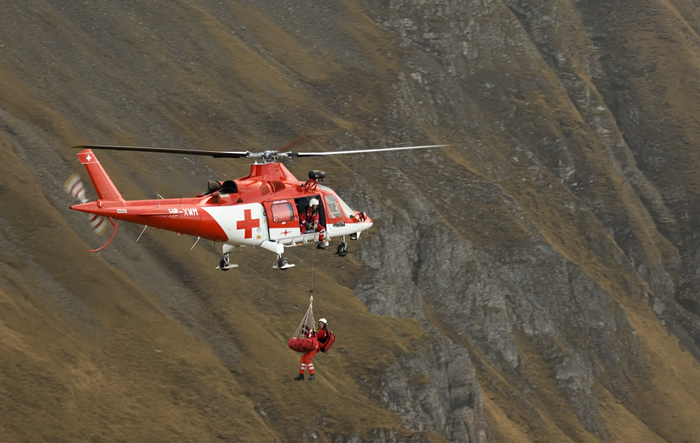 Rega an der Fliegerdemonstration Axalp 2007