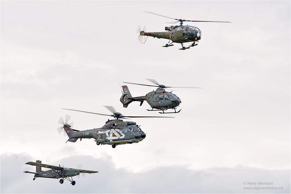 Verschiedene Heli Swiss Army