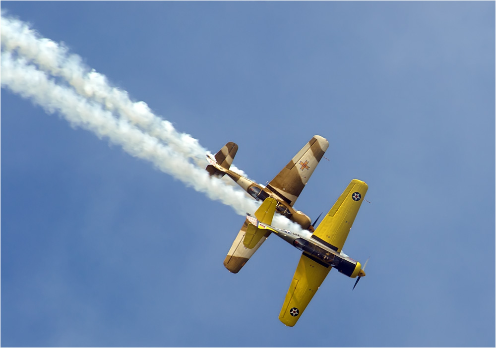 Aerobatic Yakers mit 3 YAK 52TW